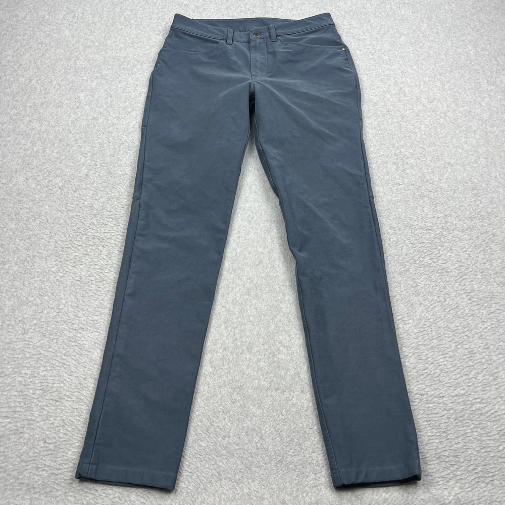 Lululemon ABC Slim-Fit Pant Mens 29 Iron Blue Utilitech 5-Pocket Stretch M5ABNS